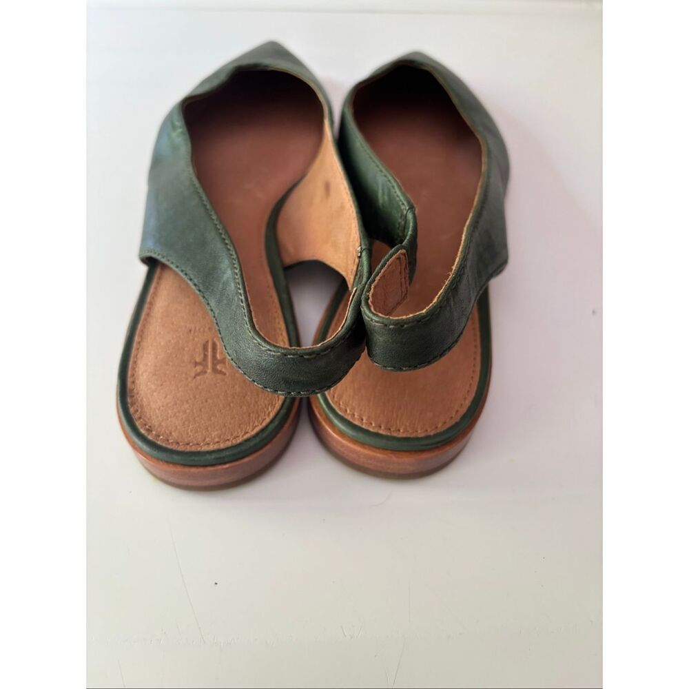 Frye Green Leather Slingback Flats - Picture 3 of 5